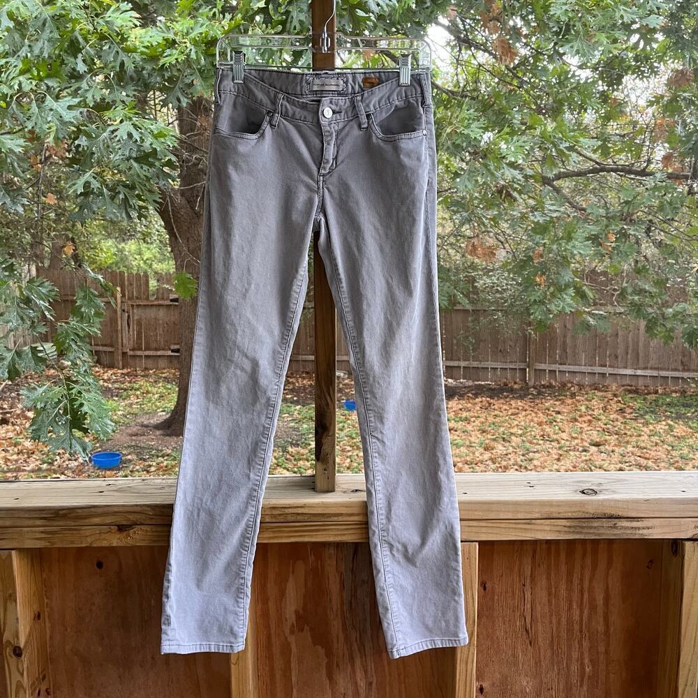 Pilcro And The Letterpress Women's Grey Vintage Slim Corduroy Jeans Size 26